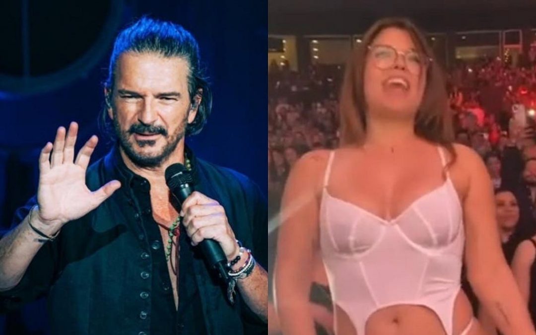 Fanática se sacó la ropa en pleno concierto de Ricardo Arjona cuando cantaba «Desnuda»