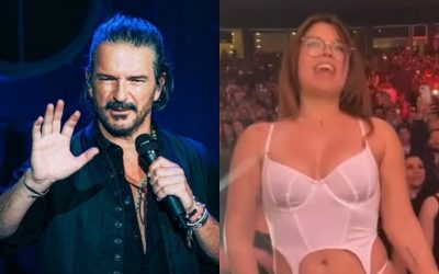 Fanática se sacó la ropa en pleno concierto de Ricardo Arjona cuando cantaba «Desnuda»