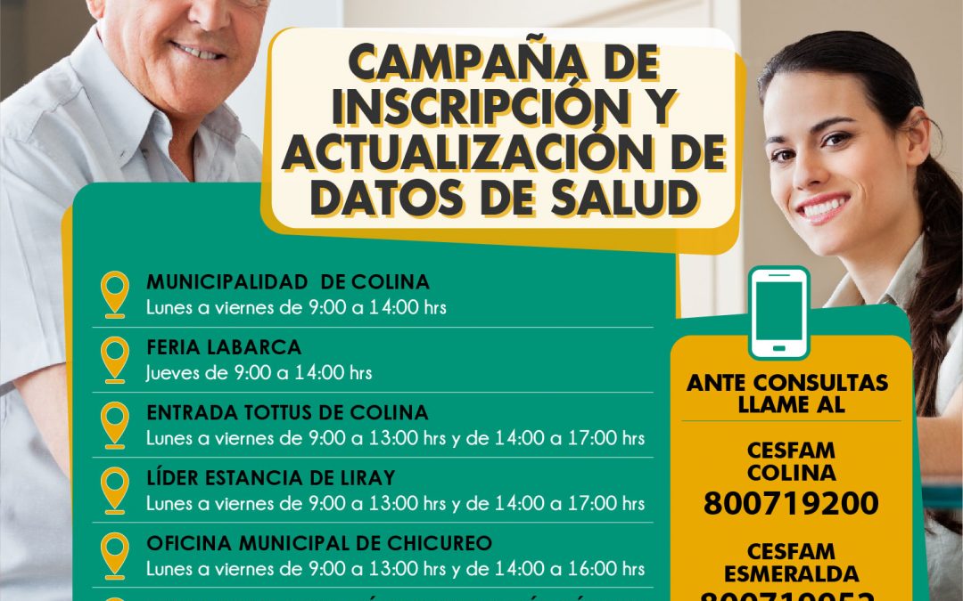 Corporación de Salud de Colina llama a la comunidad a actualizar sus datos